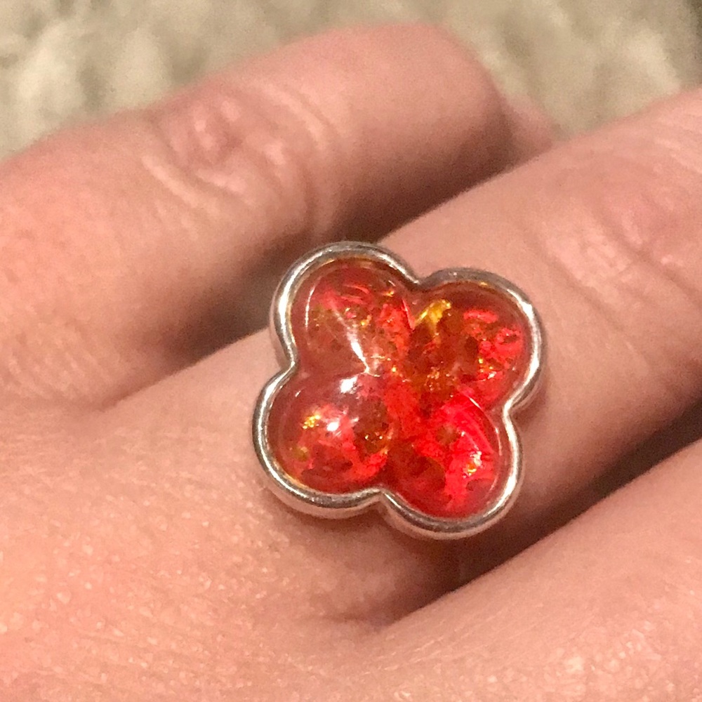 Cherry Topaz Sterling Silver Ring